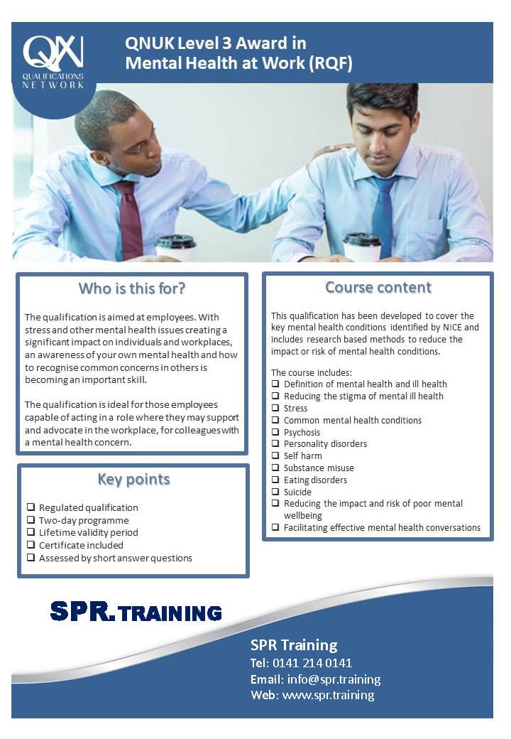 Level 3: Mental Health at Work